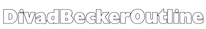 DivadBeckerOutline Font Image