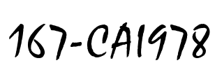167-CAI978 Font Image