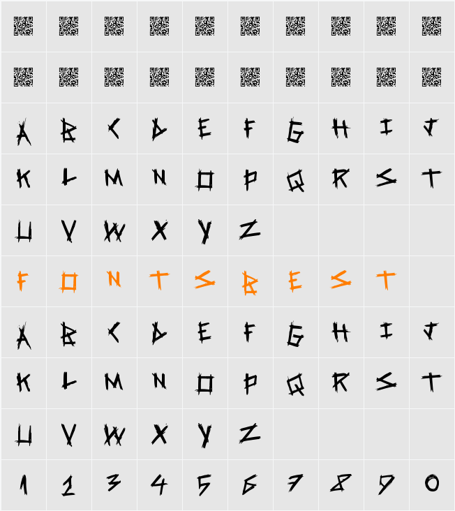 SpringRage Character Map