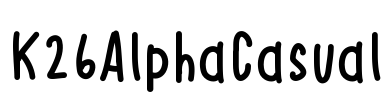 K26AlphaCasual Font Image