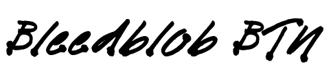Bleedblob BTN Font Image