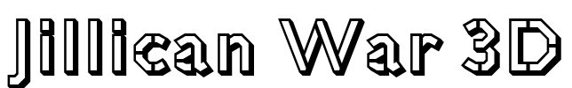Jillican War 3D Font Image