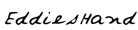 EddiesHand Font Image