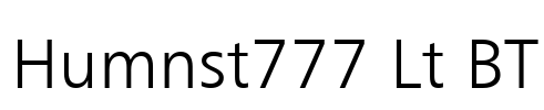 Humnst777 Lt BT Font Image