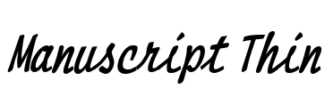 Manuscript Thin Font Image