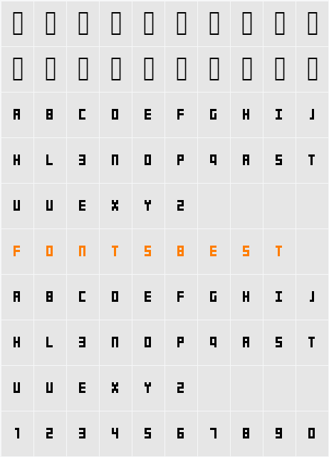ObelusCompact Character Map