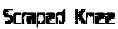 Scraped Knee Font Image