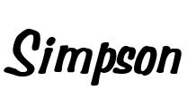 Simpson Font Image