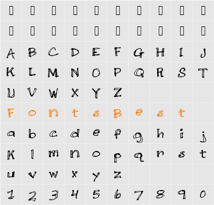 Double Scratch Character Map