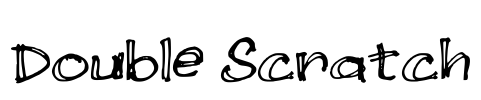 Double Scratch Font Image