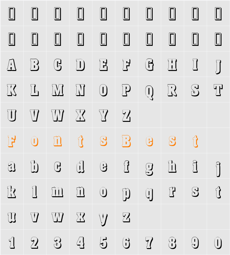 Hansen Shadow Character Map