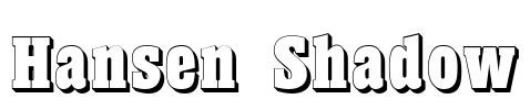 Hansen Shadow Font Image