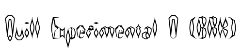 Quill Experimental O (BRK) Font Image