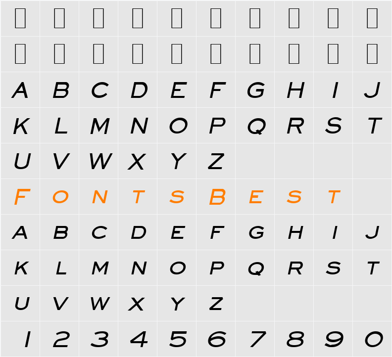 Eyeglass Character Map