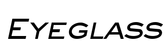 Eyeglass Font Image