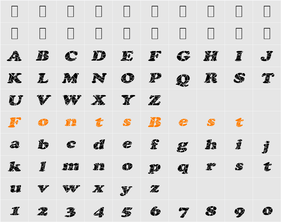 Marshmallow-Cracked-Extended Character Map