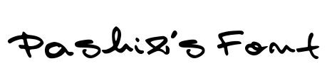 Pashiz´s Font Font Image