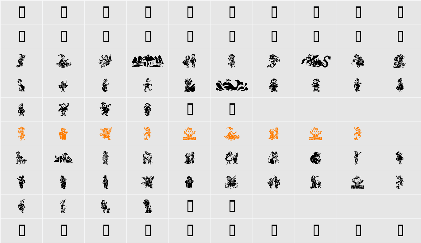 GE Storybook Tales Character Map