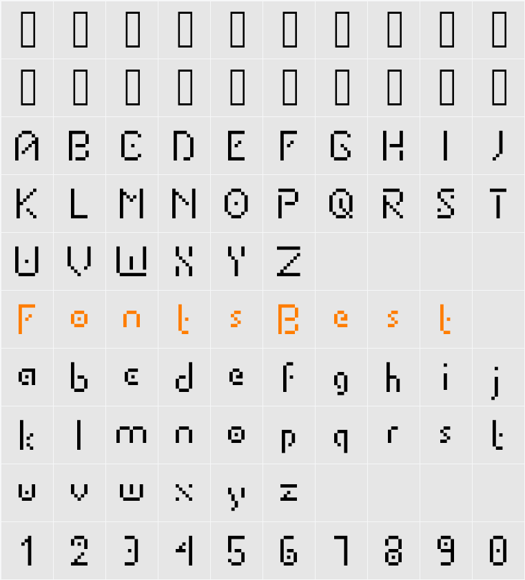 PortableTube Character Map