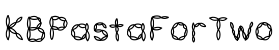 KBPastaForTwo Font Image
