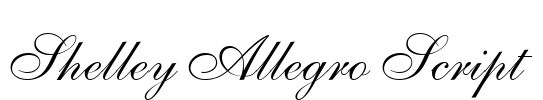 Shelley Allegro Script Font Image