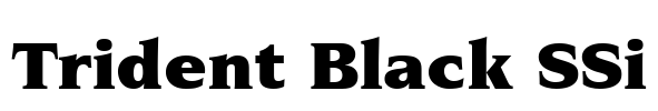 Trident Black SSi Font Image