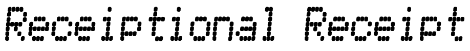Receiptional Receipt Font Image