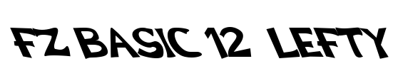 FZ BASIC 12  LEFTY Font Image