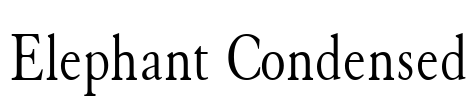 Elephant Condensed Font Image