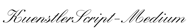 KuenstlerScript-Medium Font Image