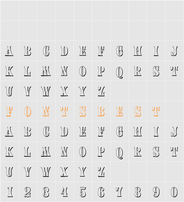a_Calyx3Dxtr Character Map