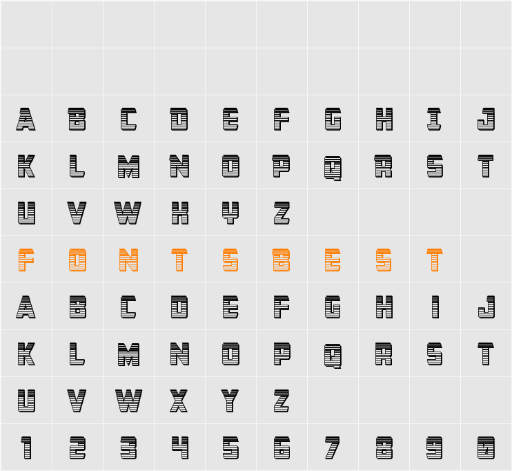 Buchanan Chrome Character Map