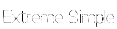 Extreme Simple Font Image
