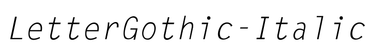 LetterGothic-Italic