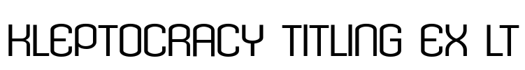 Kleptocracy Titling Ex Lt Font Image