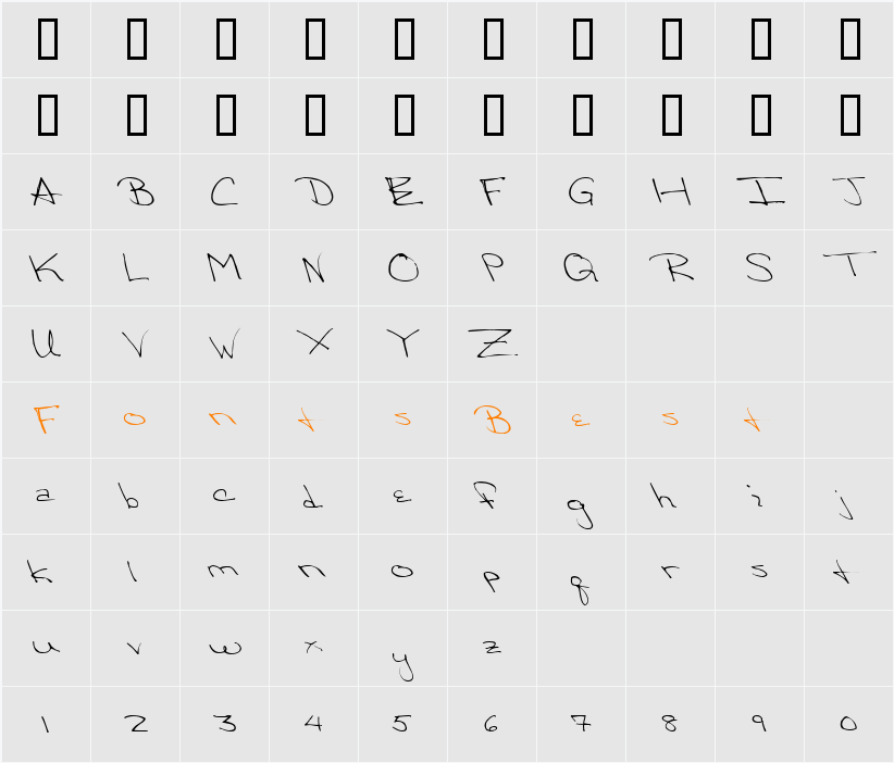JI-Scenes Character Map