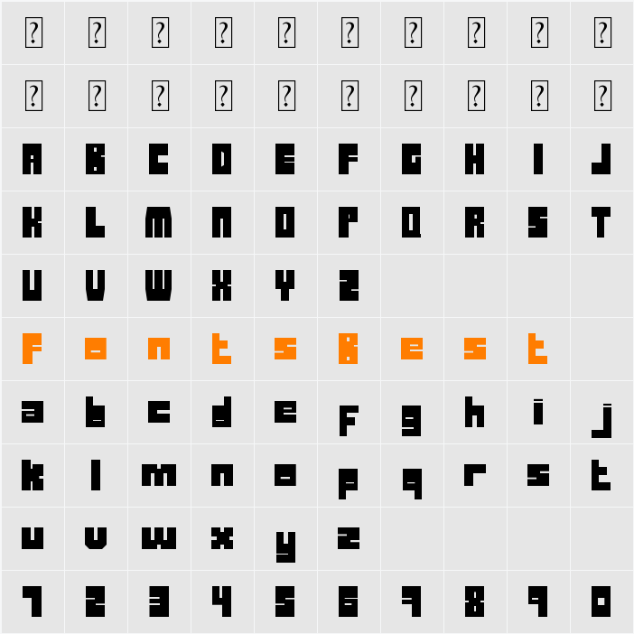 Duck-esa Character Map