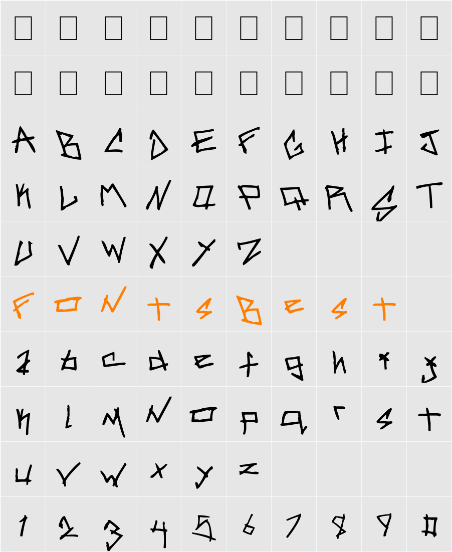 Samarchy Character Map