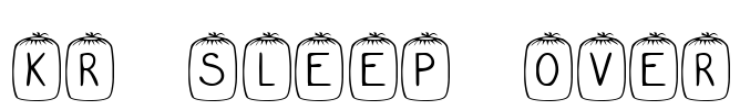 KR Sleep Over Font Image