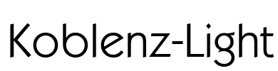 Koblenz-Light Font Image