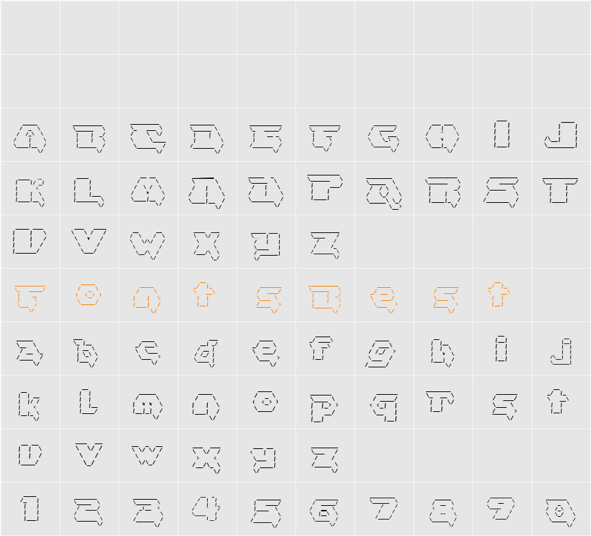 asciid Character Map