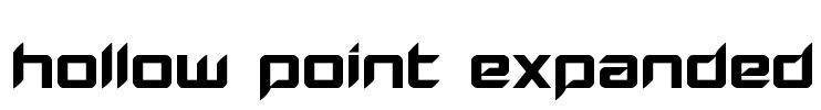 Hollow Point Expanded Font Image