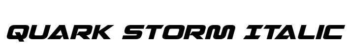 Quark Storm Italic Font Image