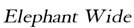 Elephant Wide Font Image