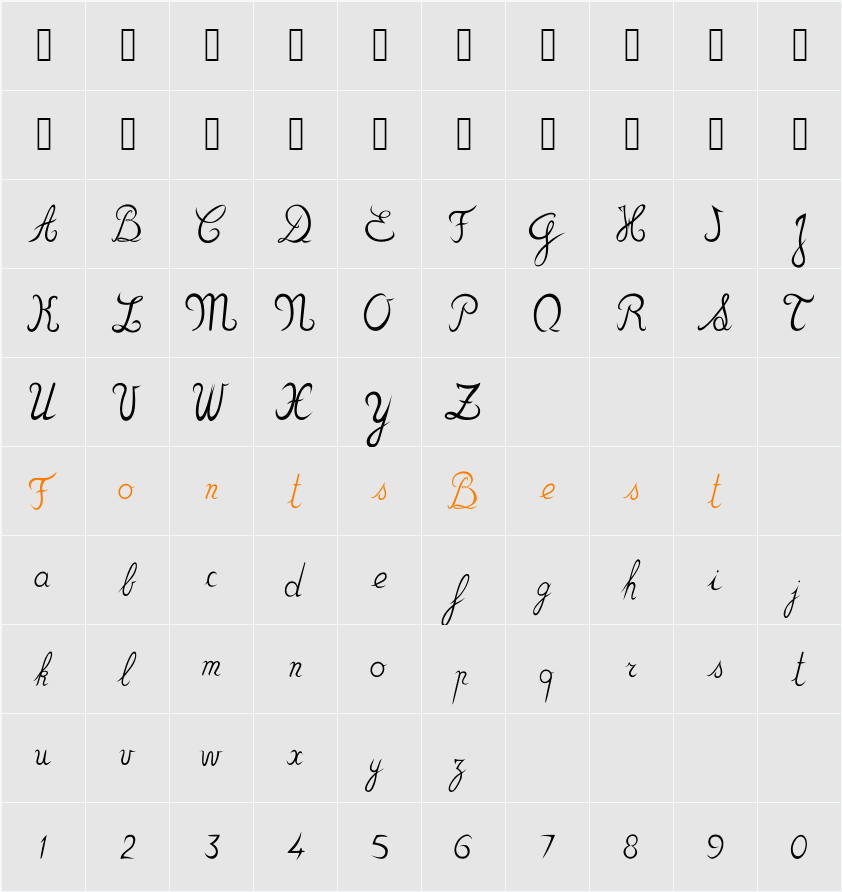 zou Character Map