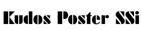 Kudos Poster SSi Font Image