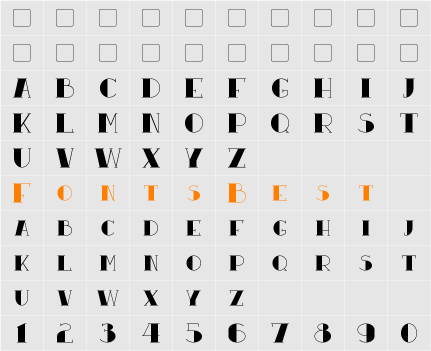 Resavy Character Map