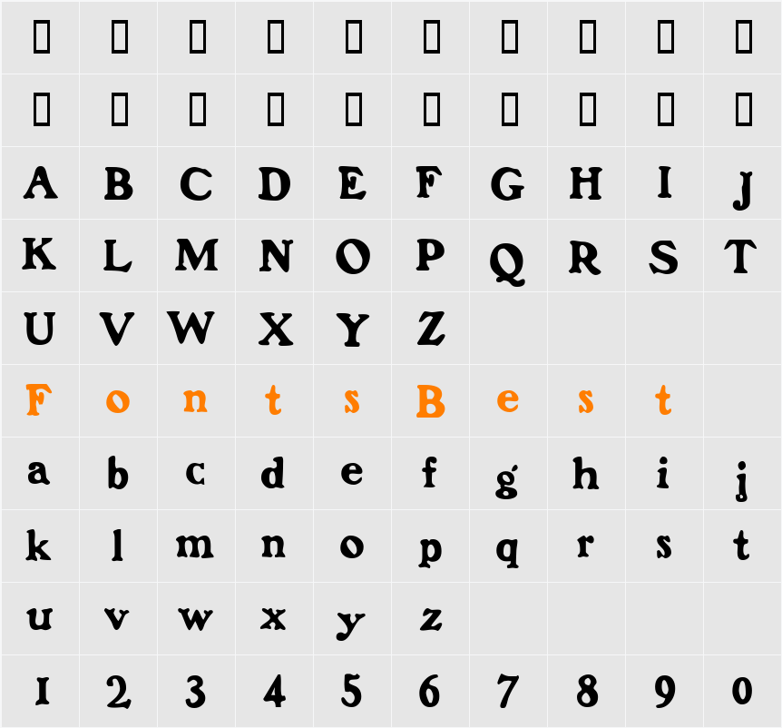 SansedroSSK Character Map