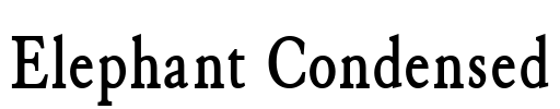 Elephant Condensed Font Image