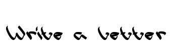 Write a Letter Font Image